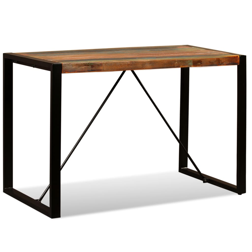 Dining table with solid recovery wood 120 cm