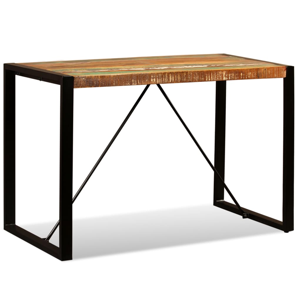 Dining table with solid recovery wood 120 cm