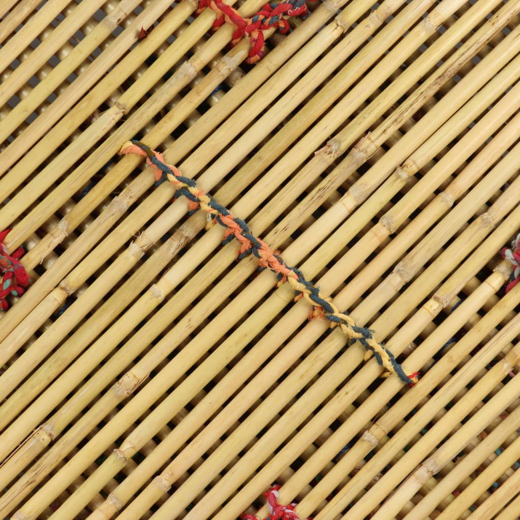 Table basse Bambou avec Détails Chindi Multicolore