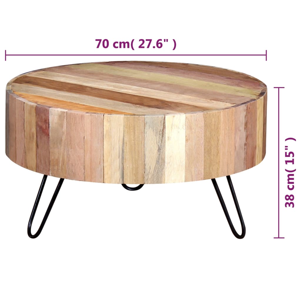 Massive recovery wood coffee table