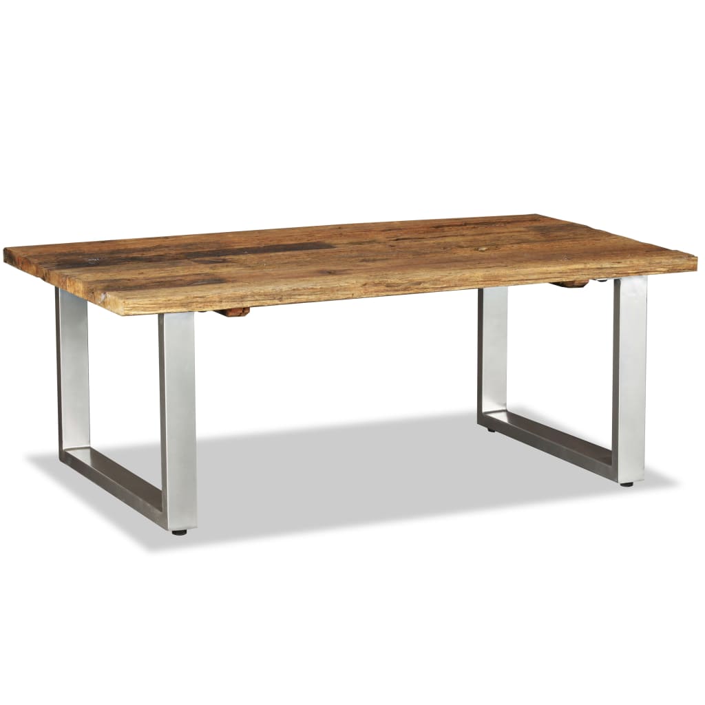 Solid recovery wood coffee table 100 x 60 x 38 cm