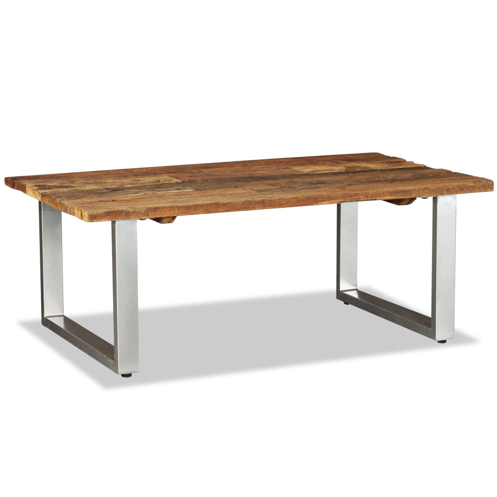Solid recovery wood coffee table 100 x 60 x 38 cm