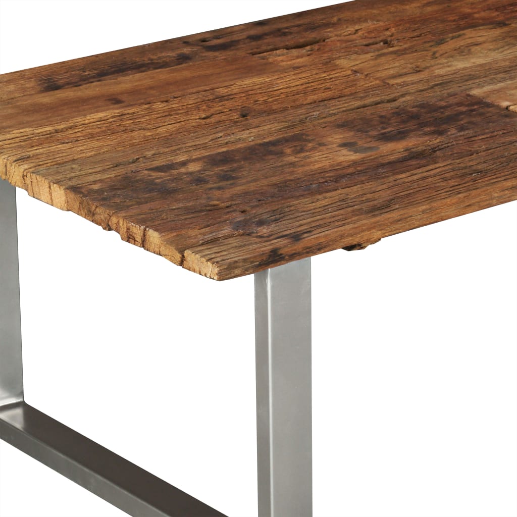 Tavolino in legno di recupero solido 100 x 60 x 38 cm