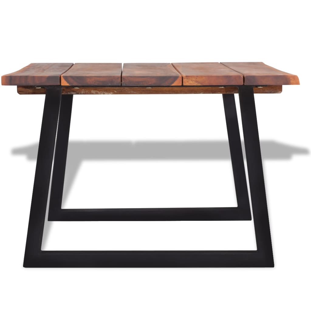 Tavolino in legno massello di acacia 110 x 60 x 40 cm