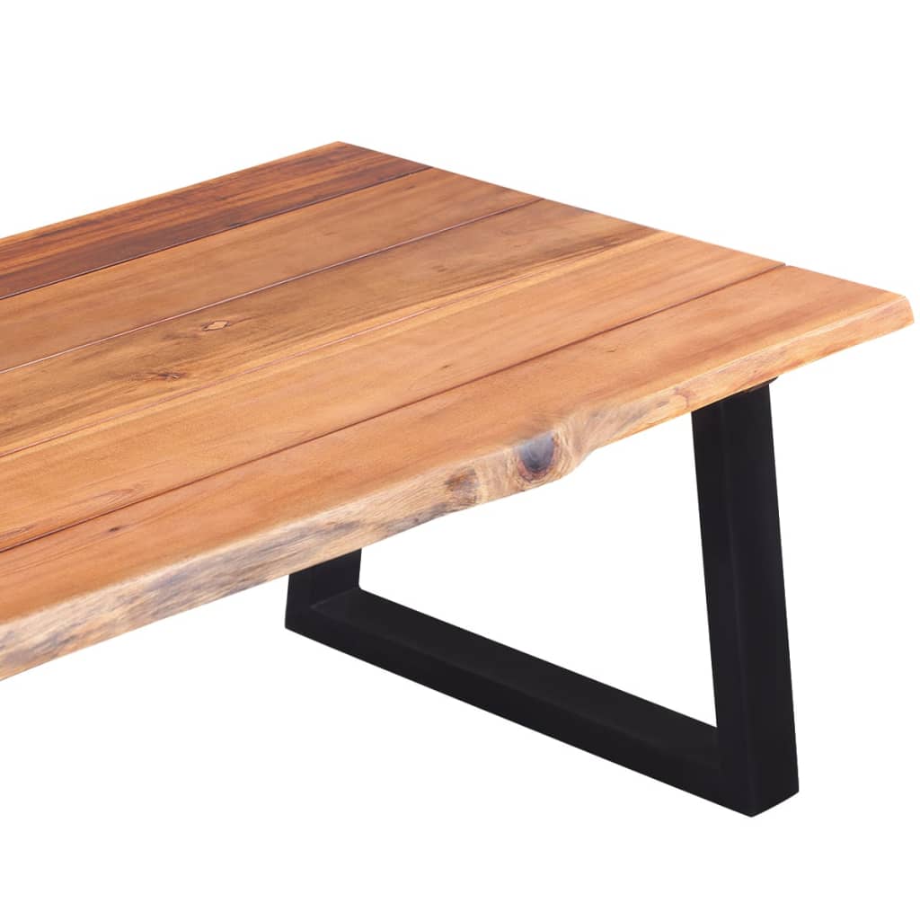 Solid acacia wood coffee table 110 x 60 x 40 cm