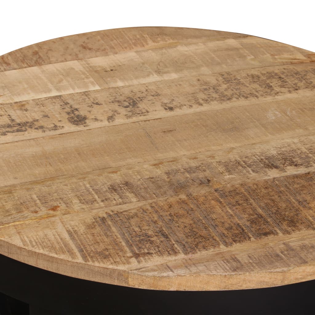 Table basse bois de manguier brut 60x40 cm