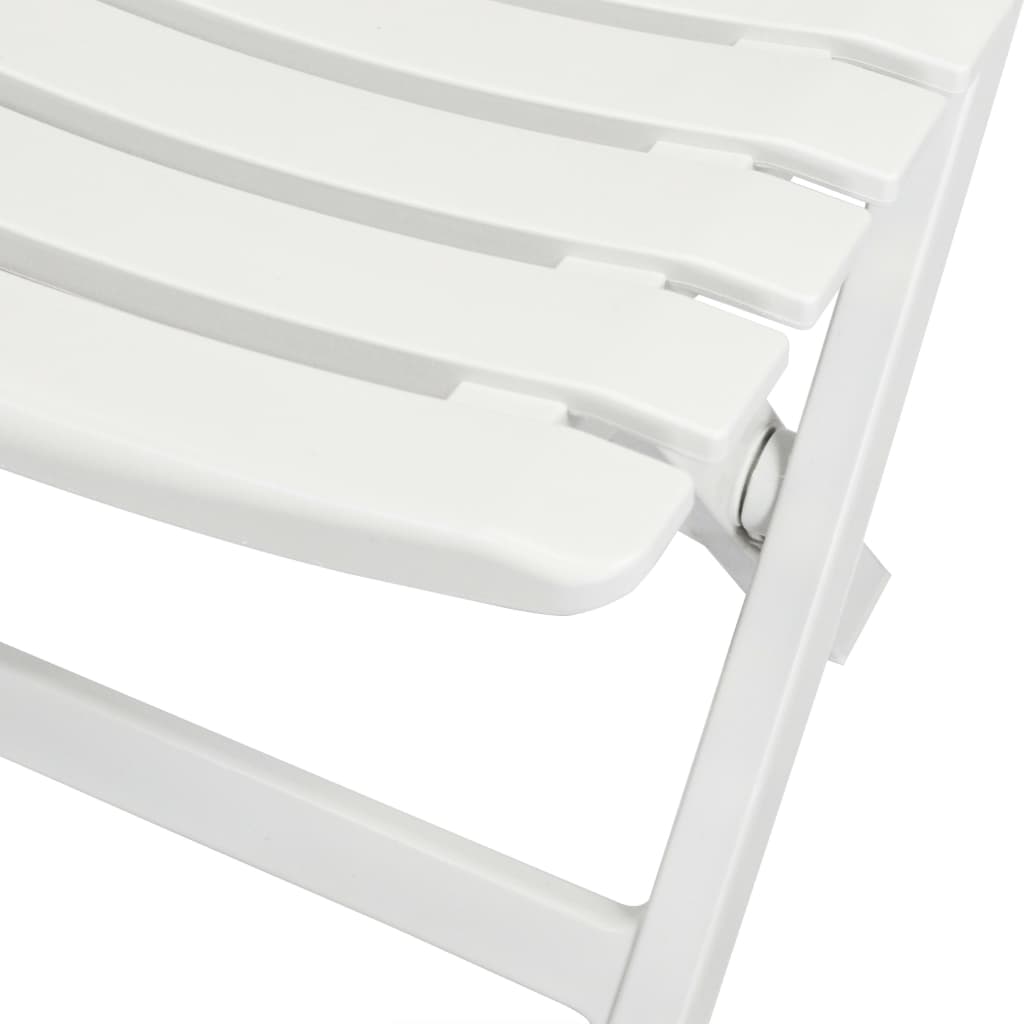 Foldable bistro set 3 pcs white plastic