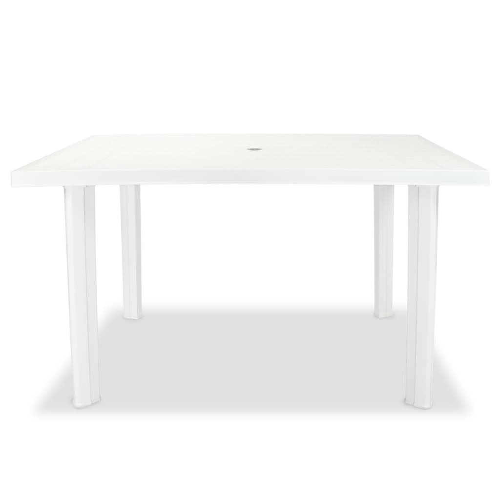 Table de jardin Blanc 126 x 76 x 72 cm Plastique