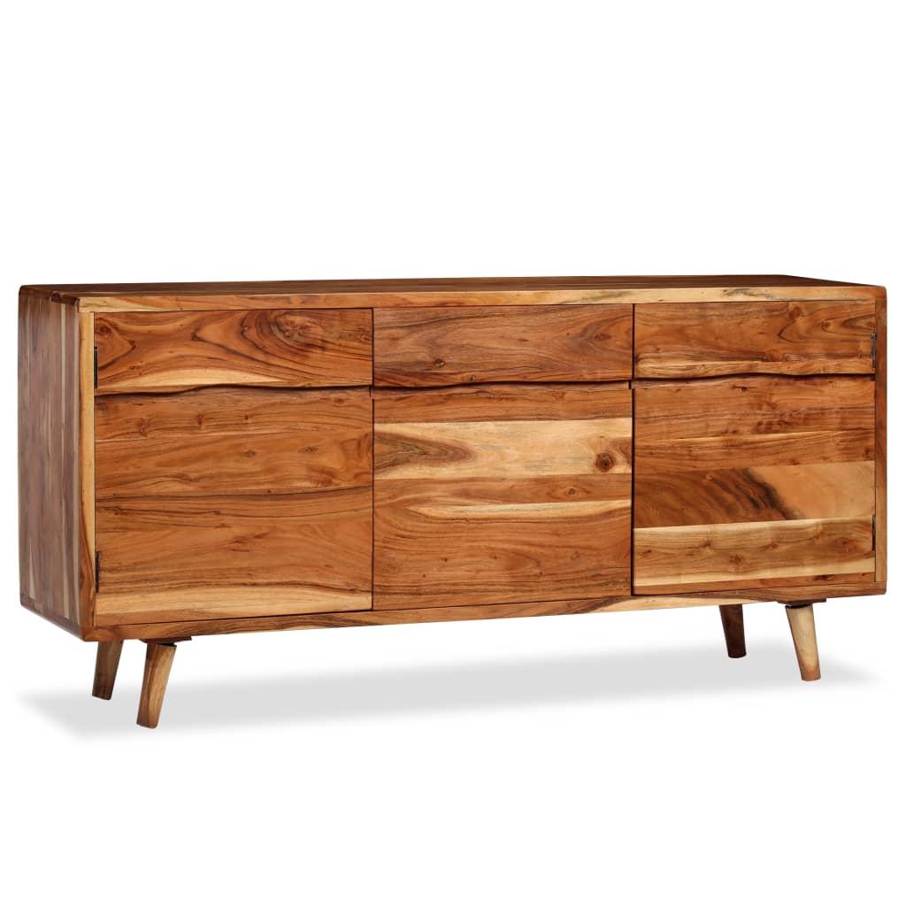 Credenza in legno massello con ante intagliate 160 x 40 x 75 cm