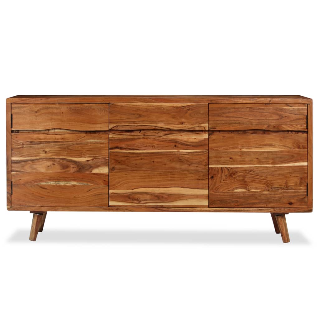 Credenza in legno massello con ante intagliate 160 x 40 x 75 cm