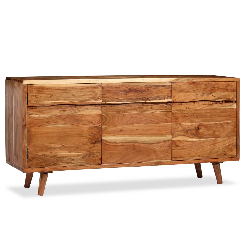 Credenza in legno massello con ante intagliate 160 x 40 x 75 cm