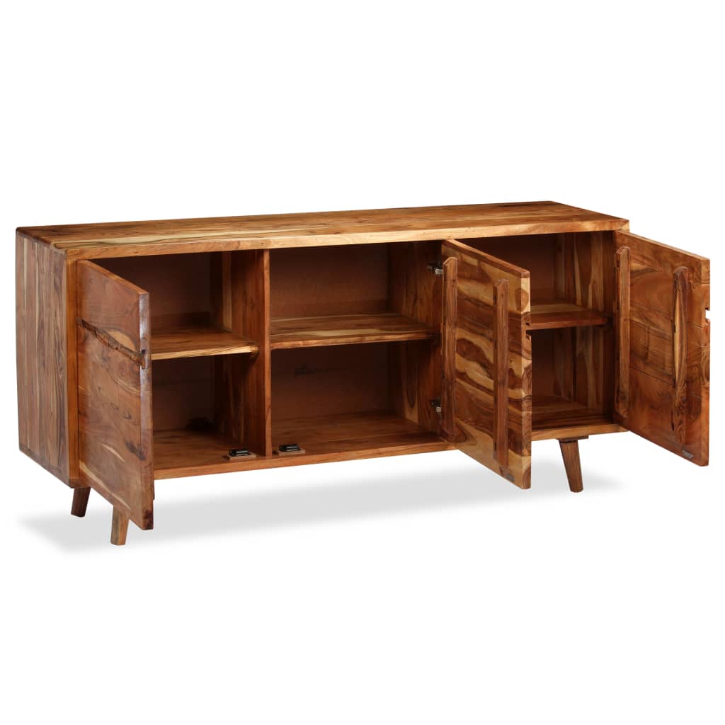 Credenza in legno massello con ante intagliate 160 x 40 x 75 cm