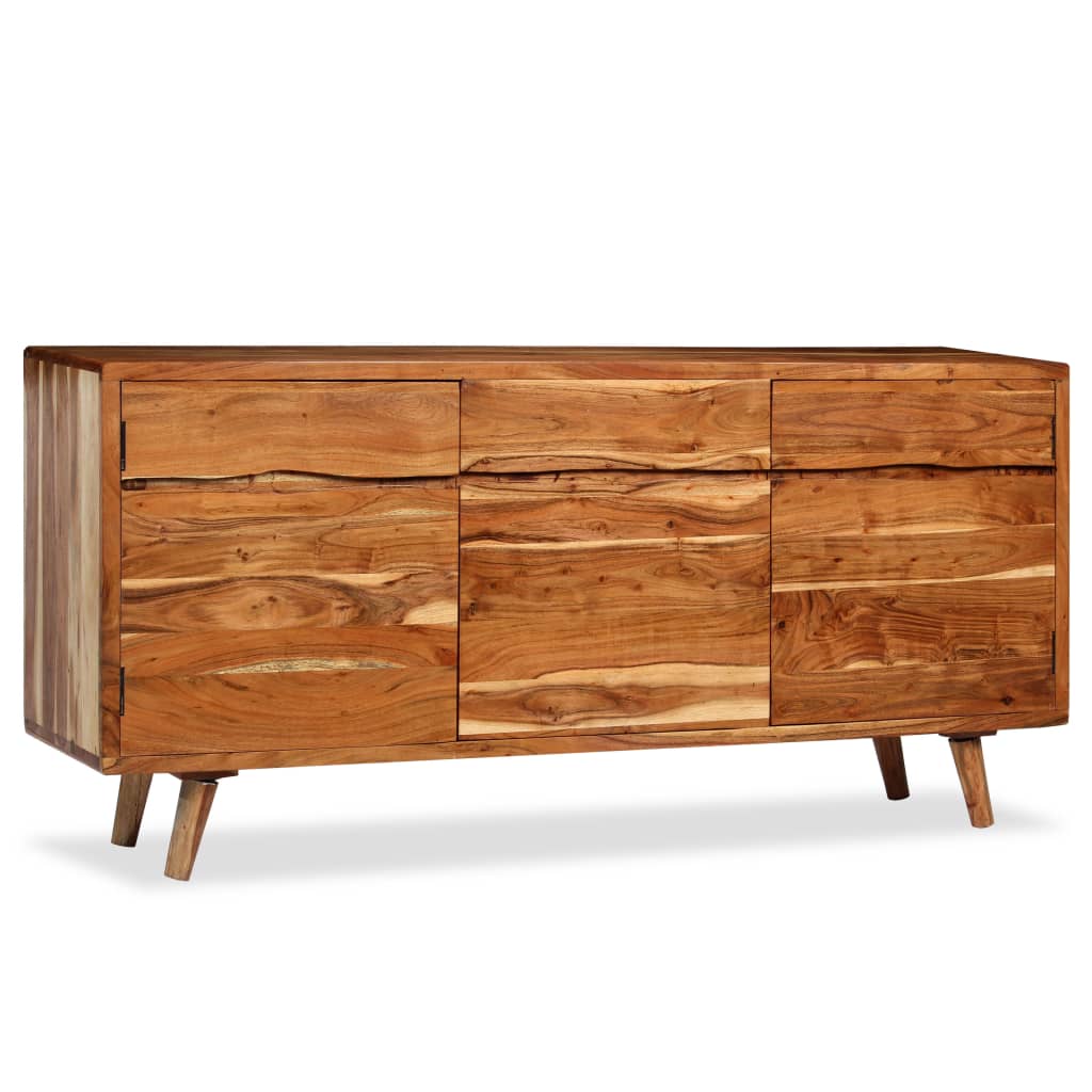 Credenza in legno massello con ante intagliate 160 x 40 x 75 cm