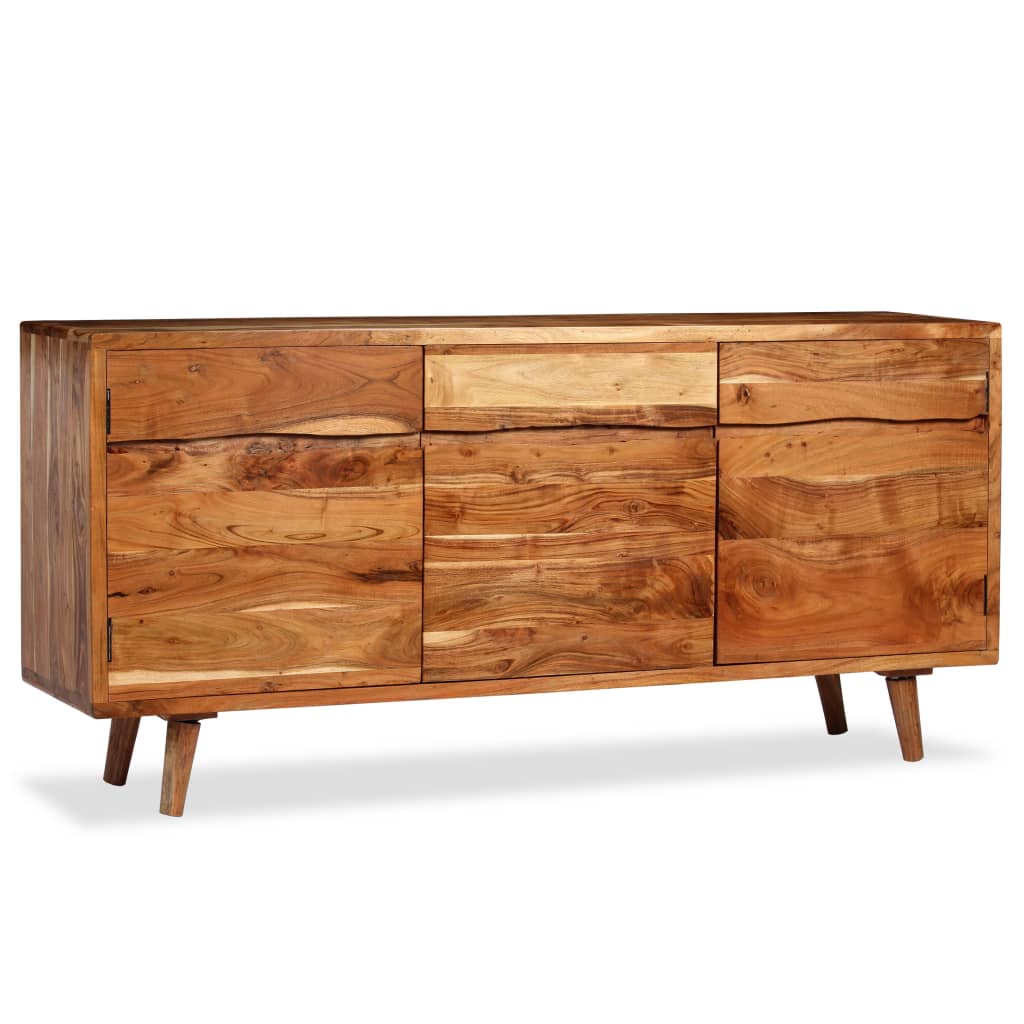 Credenza in legno massello con ante intagliate 160 x 40 x 75 cm