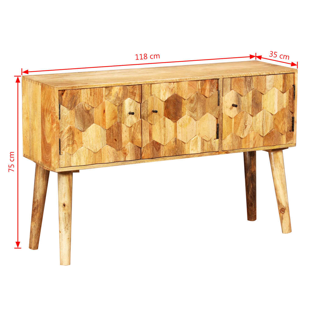 Credenza Legno massello di mango 118 x 35 x 75 cm