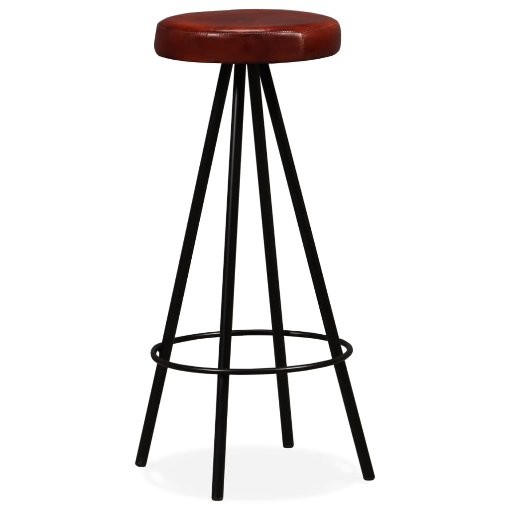 Lot bar stools of 4 real leather