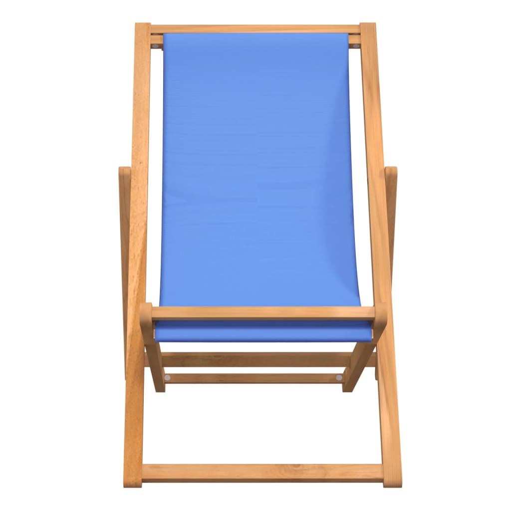 Chaise de terrasse Teck 56 x 105 x 96 cm Bleu