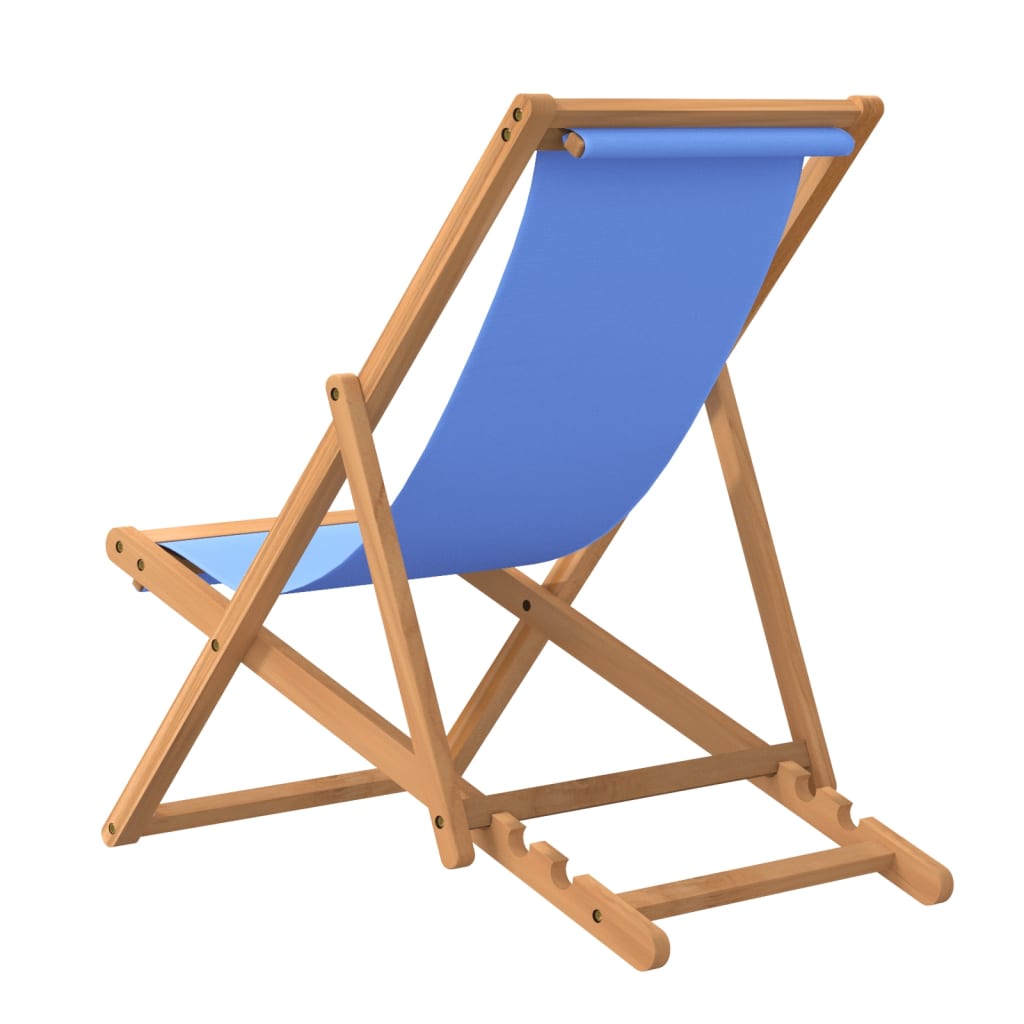 Chaise de terrasse Teck 56 x 105 x 96 cm Bleu