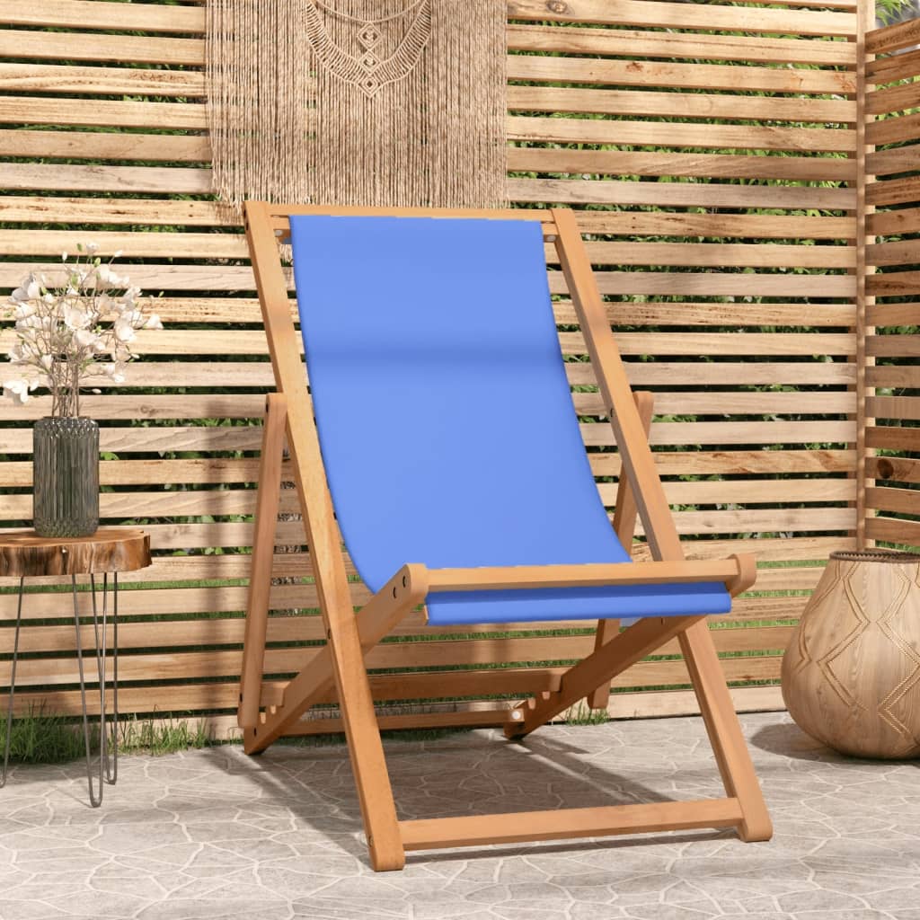 Teck terrace chair 56 x 105 x 96 cm blue