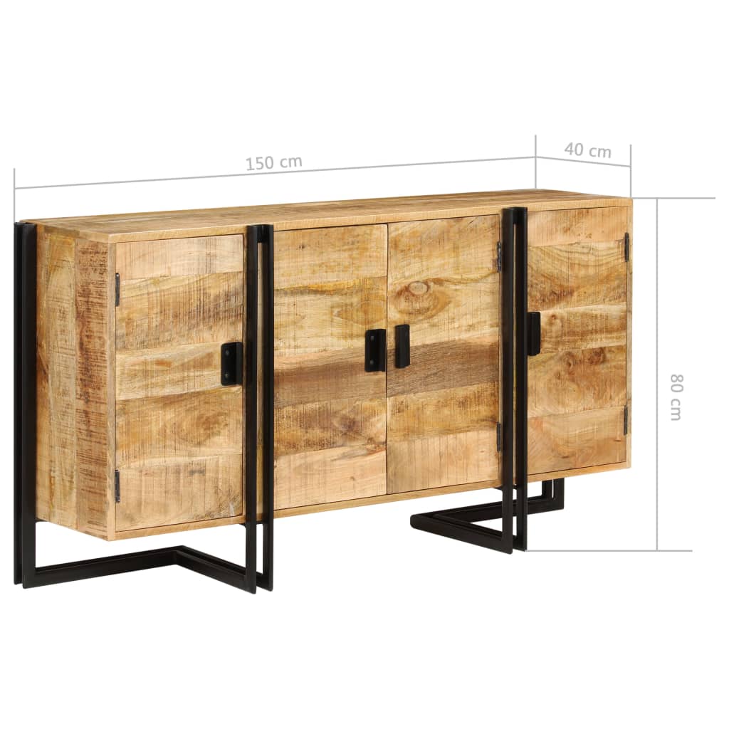 Credenza in legno massello di mango 150 x 40 x 80 cm