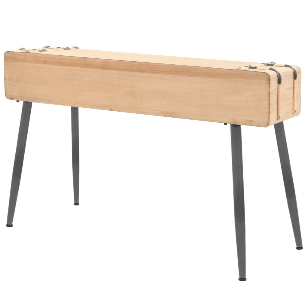 Solid fir wood console table 115 x 40.5 x 76 cm