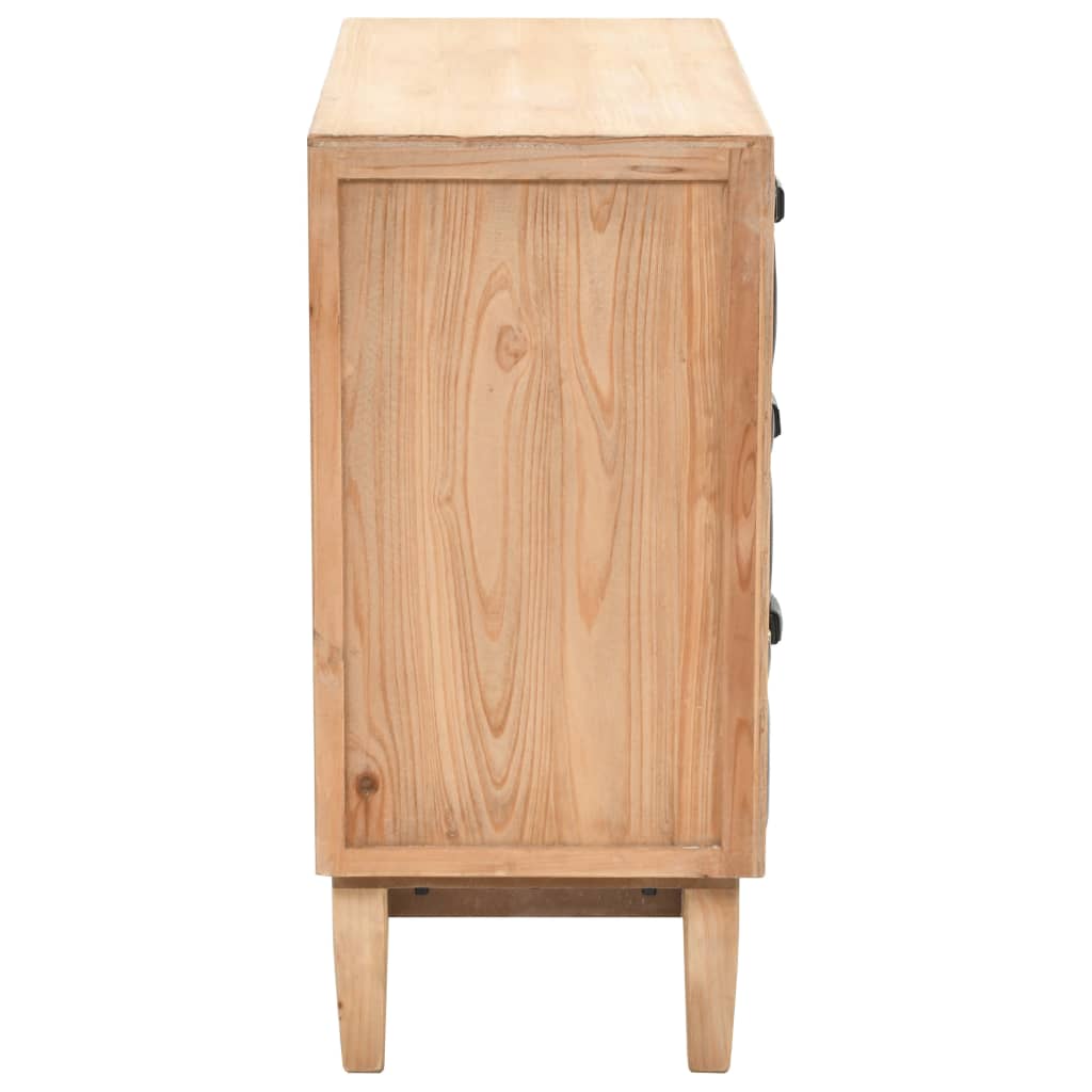 Solid fir wood drawer cabinet 80x36x75 cm