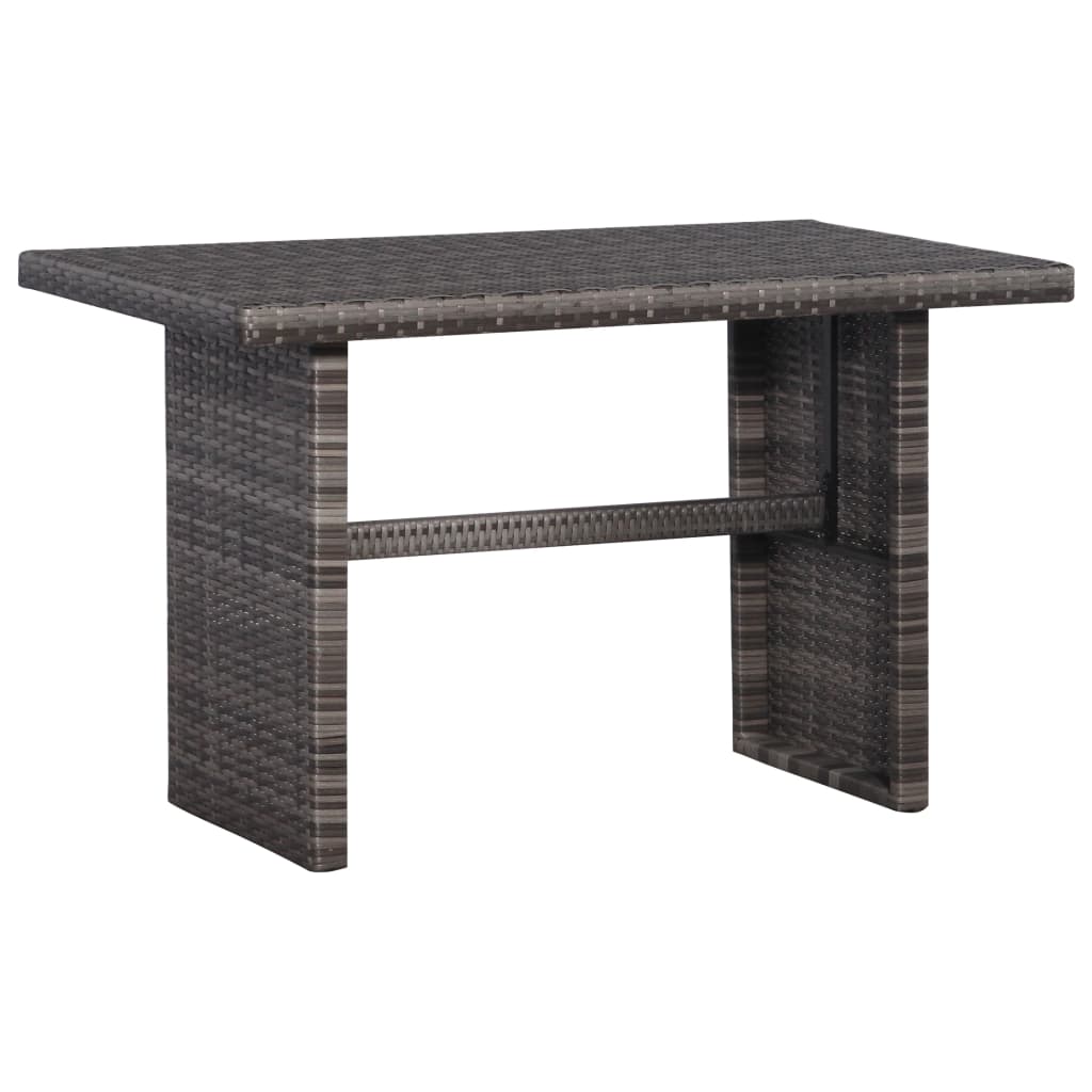 Mobilier de bistro 3 pcs avec coussins Résine tressée Gris