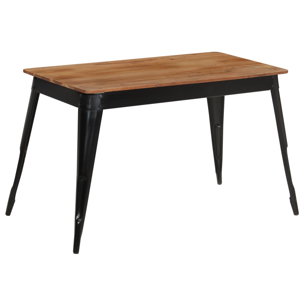 Acacia and steel dining table 120x60x76 cm