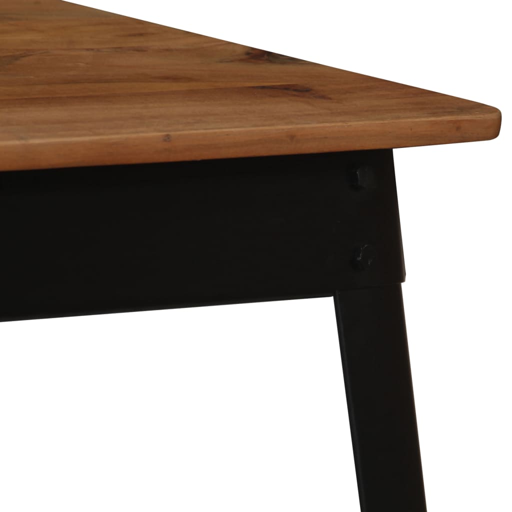 Acacia and steel dining table 120x60x76 cm