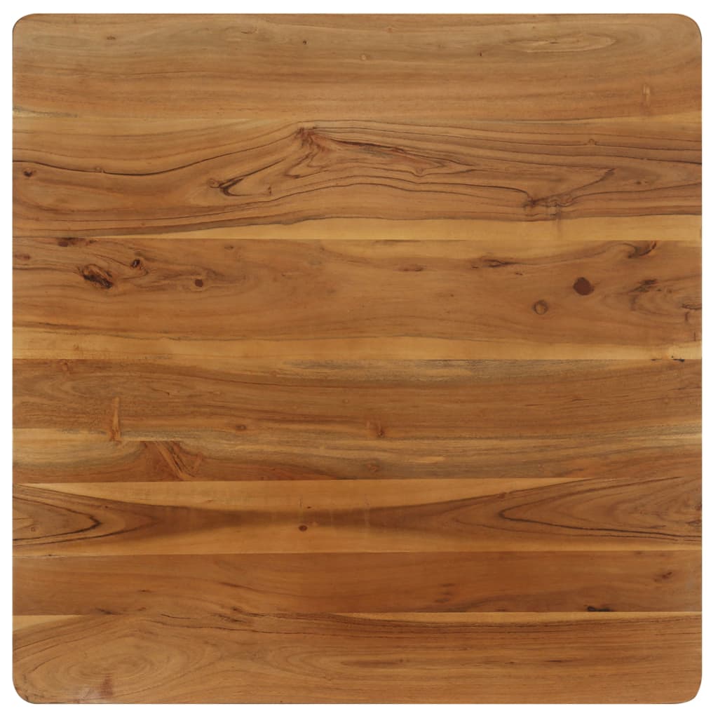Acacia und Stahl Holz Esstisch 75x75x76 cm