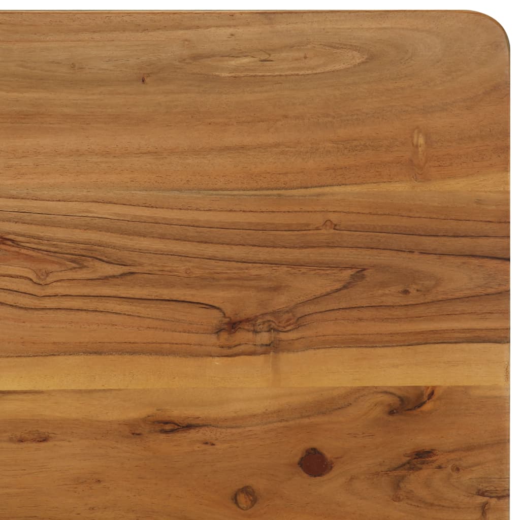 Acacia und Stahl Holz Esstisch 75x75x76 cm