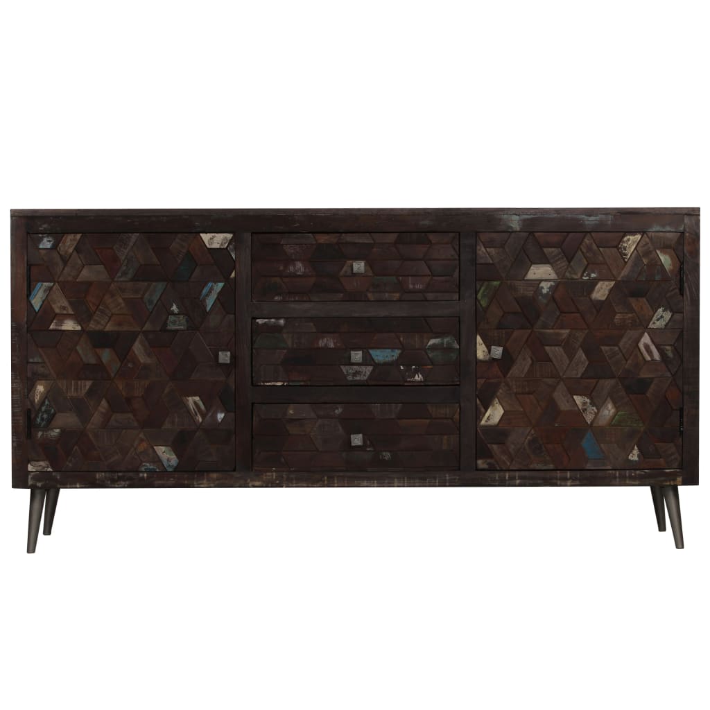 Solid recovery wood buffet 160 x 40 x 80 cm
