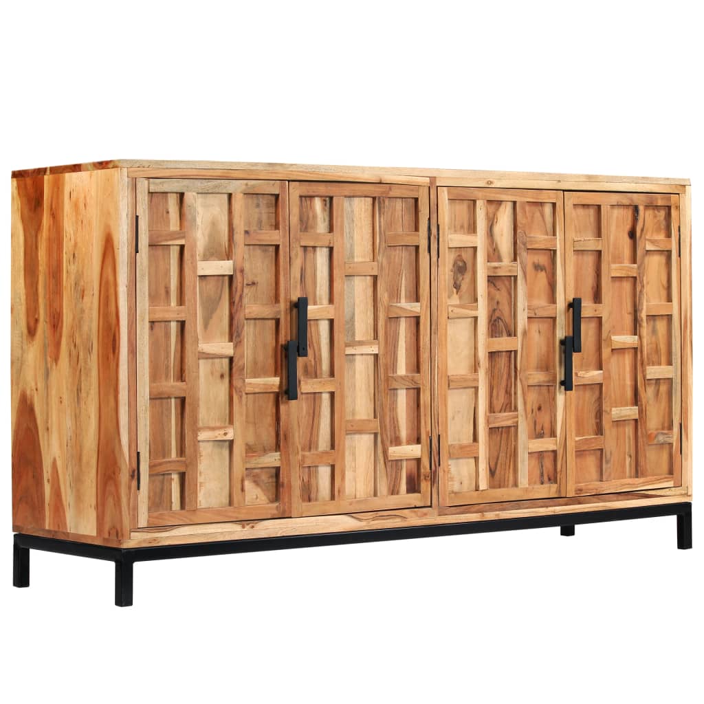 Credenza in legno massello di acacia 145 x 40 x 80 cm