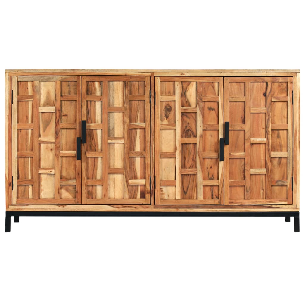 Credenza in legno massello di acacia 145 x 40 x 80 cm