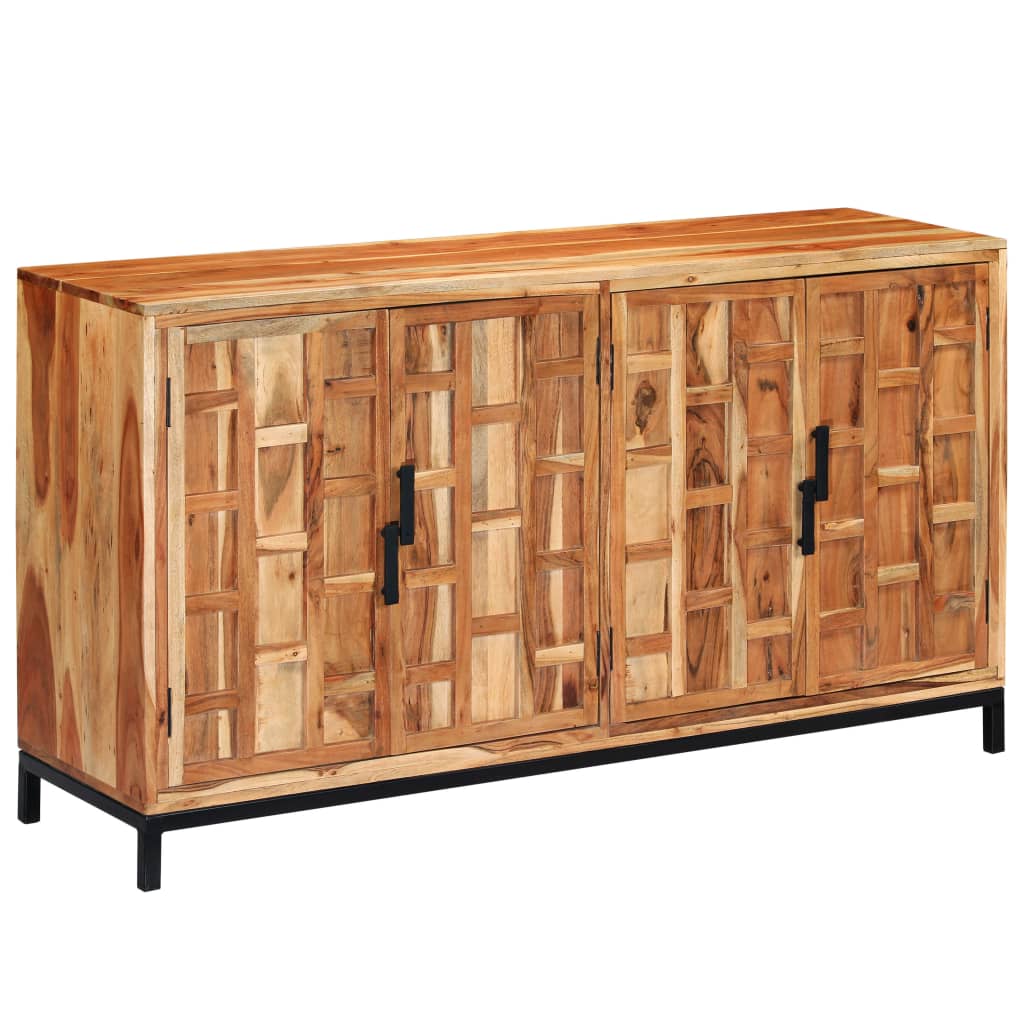 Credenza in legno massello di acacia 145 x 40 x 80 cm