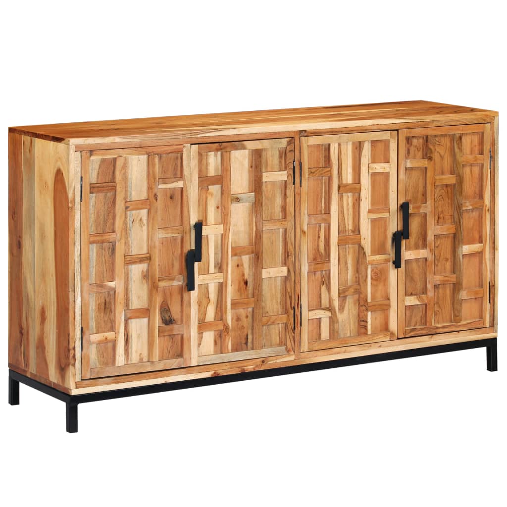 Credenza in legno massello di acacia 145 x 40 x 80 cm