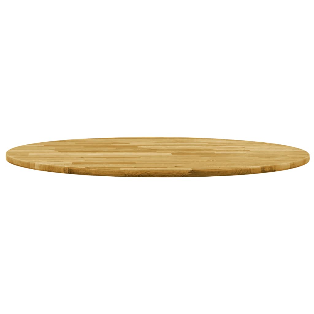 Table top of round oak wood 23 mm 500 mm