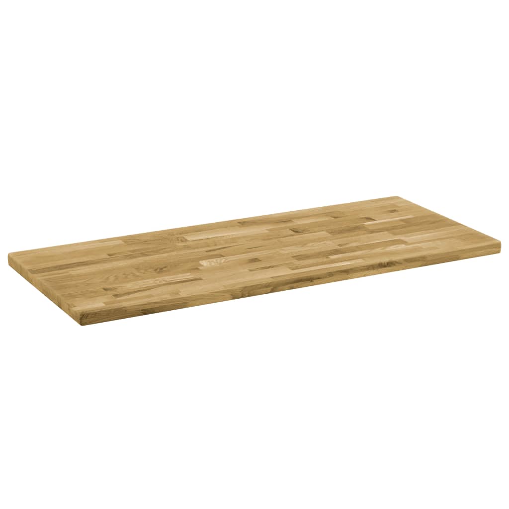 Rechteckige Eichenholzholz Tisch 44 mm 100x60 cm