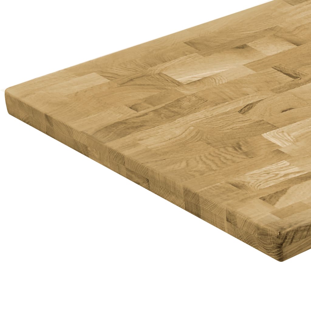 Rectangular oak wood table top 44 mm 120x60 cm