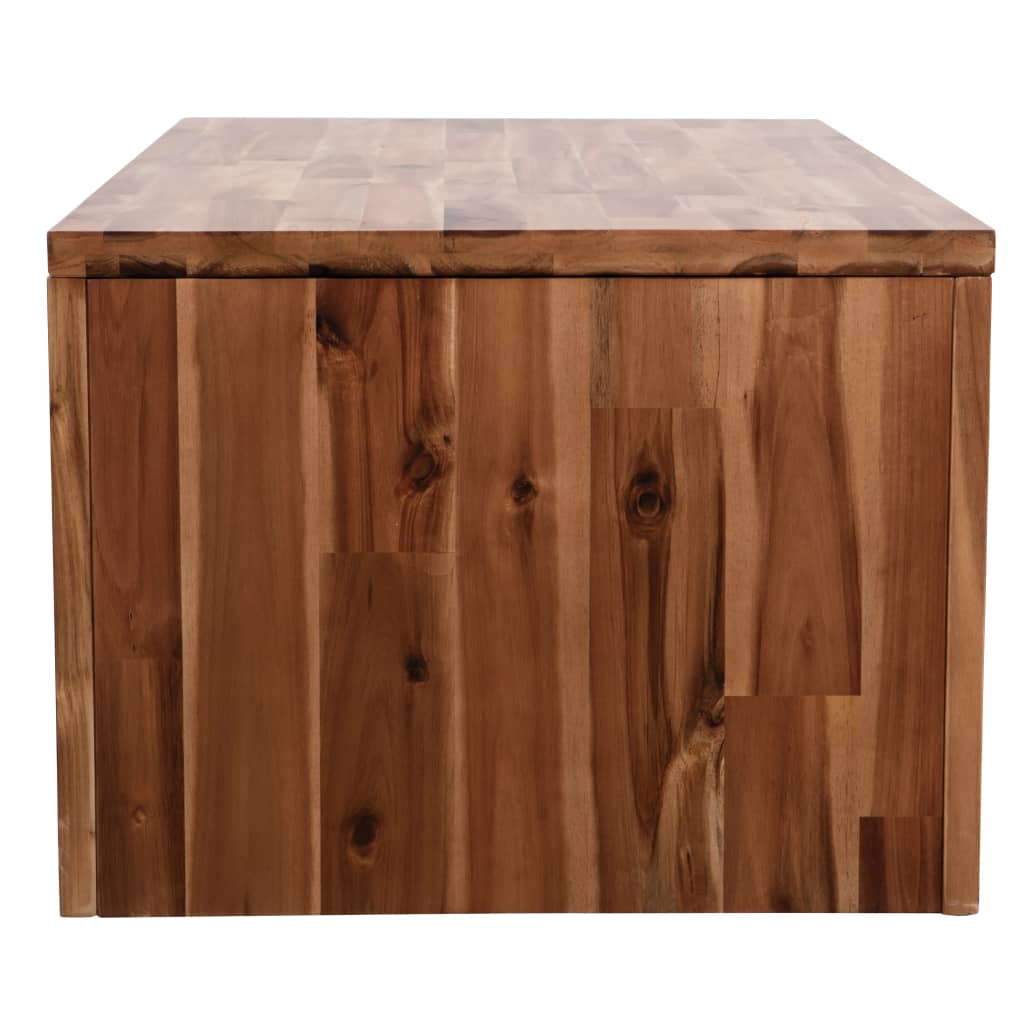 Solid acacia wood coffee table 90 x 50 x 37.5 cm