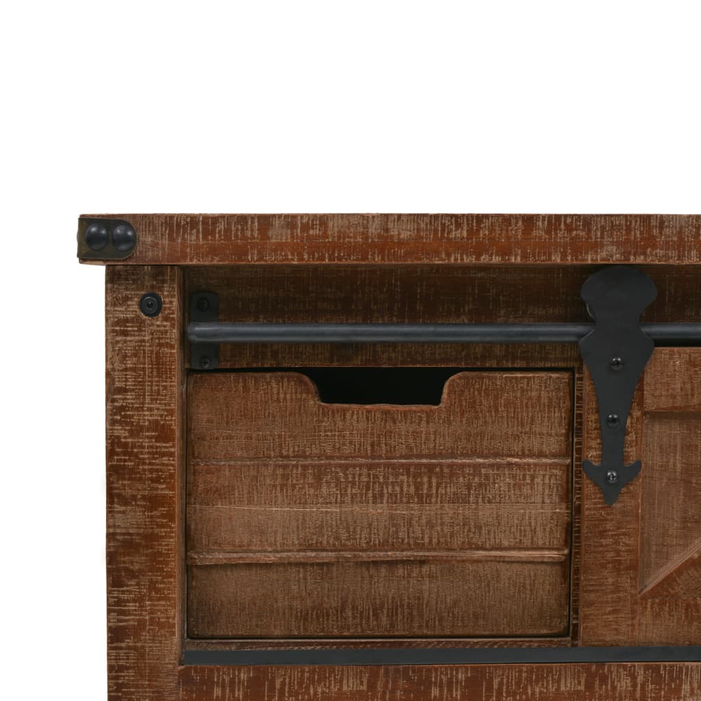 Tafelkonsole Feststoffholz 131 x 35,5 x 75 cm braun