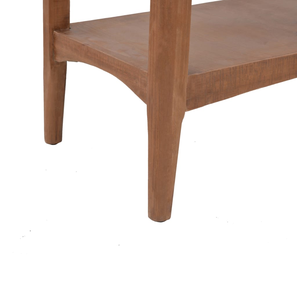 Solid fir wood console table 126 x 40 x 77.5 cm brown