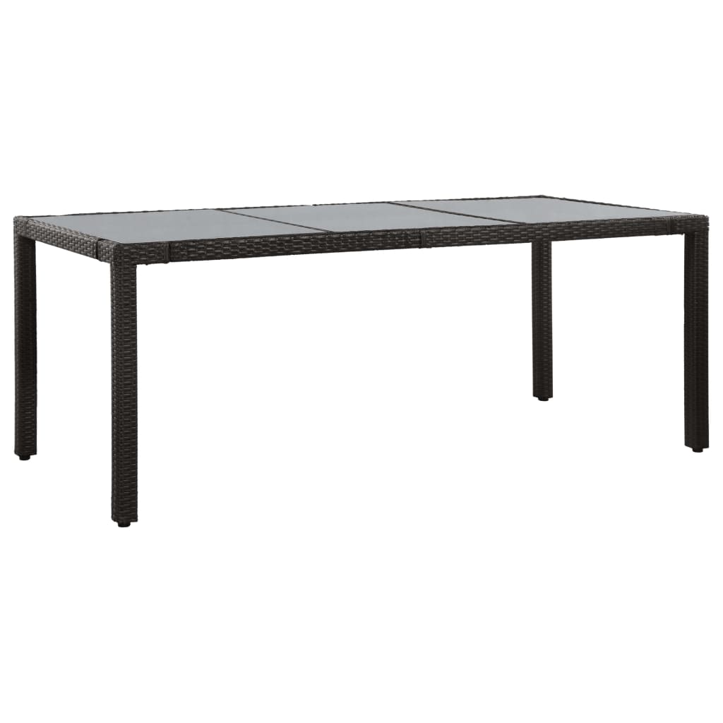 Mobilier à dîner d'extérieur 9 pcs Résine tressée Noir