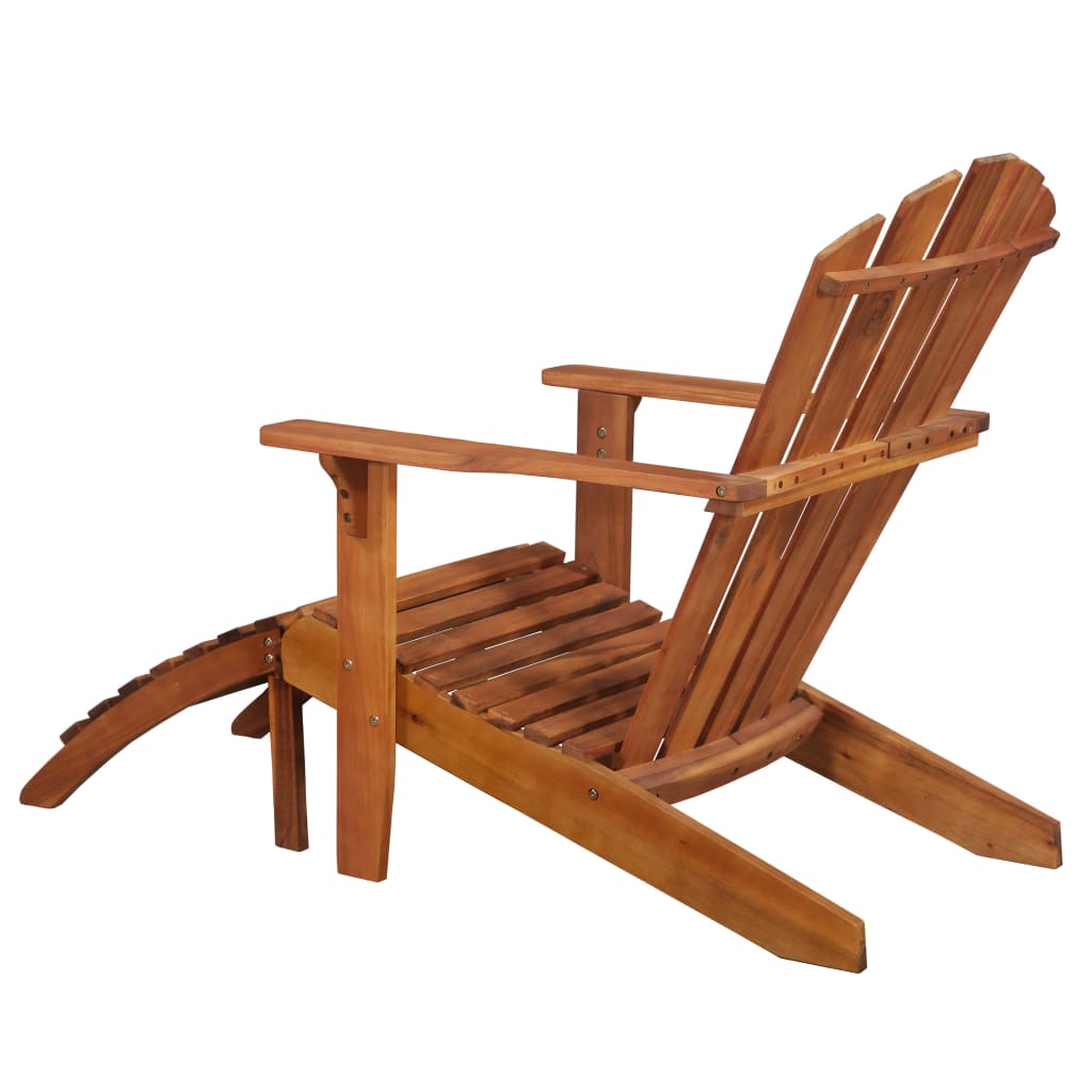 Adirondack garden chair and solid acacia wood footrests