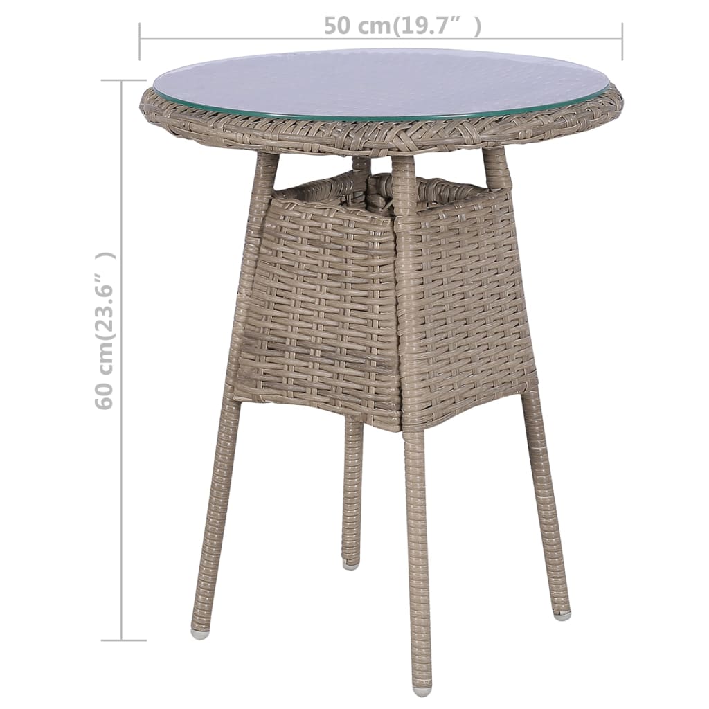 vidaXL Set 3 Cuscini Bistrot Cuscini in Resina Intrecciata Marrone