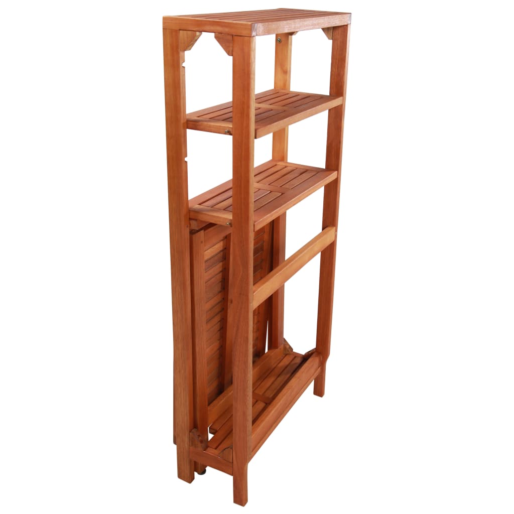 Foldable bistro furniture 3 pcs solid acacia wood