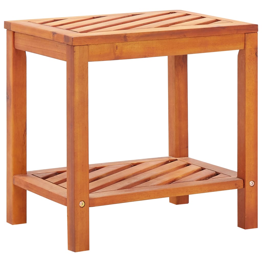 Tavolino Legno massello di acacia 45 x 33 x 45 cm
