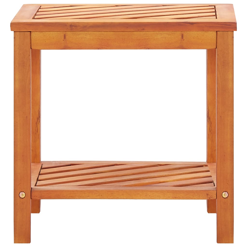 Tavolino Legno massello di acacia 45 x 33 x 45 cm