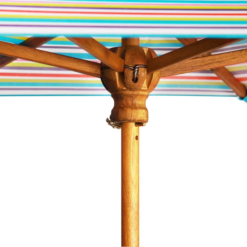 Table à pique-nique et parasol enfants 79x90x60cm Acacia solide