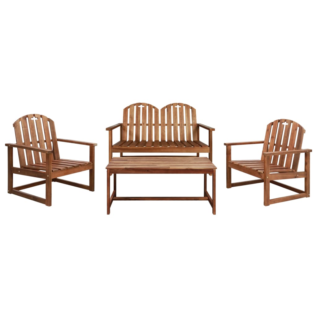 Garden furniture 4 pcs solid acacia wood